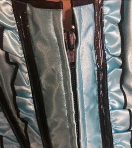 Blue Satin Corset Top