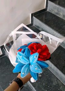 Pipe Cleaner Flower Bouquet with Bunny
