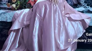 Pink Satin Cocktail Dress