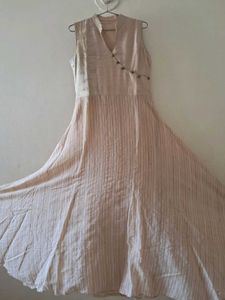 Elegant Beige Anarkali Dress