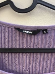 Lavender Square Neck Crop Sweater