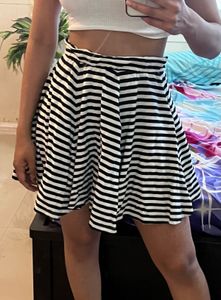 FREE SHIPPING!! - Striped Skater Skirt