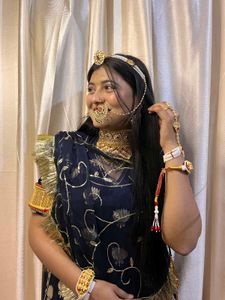 Beautiful Navy Blue rajputi poshak