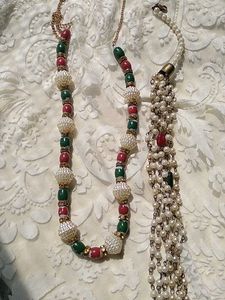 Beautiful Pearl &amp; Bead Necklace Set