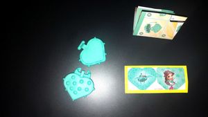 Heart Shaped Charms with Stickers