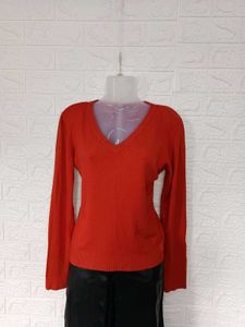 Zara coral knit sweater