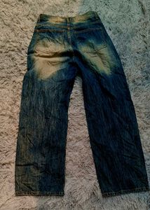 Vintage Wash Wide Leg Jeans