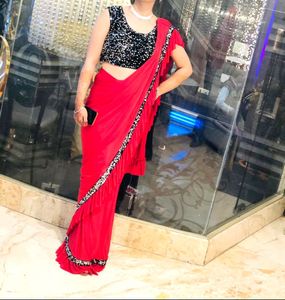 Elegant Red Saree