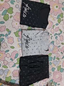 Cute Heart Print Pajama Set