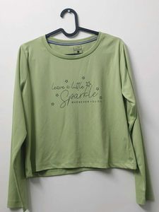 Green Graphic Print Top