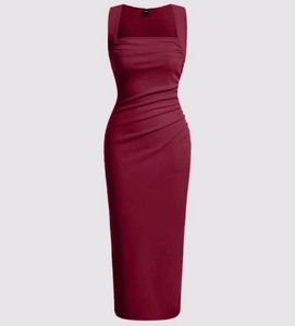 Burgundy Bodycon Maxi Dress