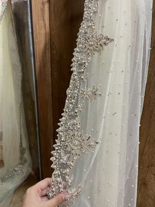Embellished net saree