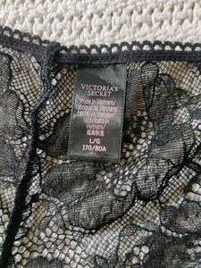 victoria's secret Black Lace High-Waisted Briefs