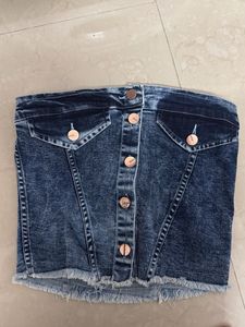 Denim Tube Top