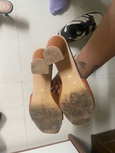 Denim Tan sandals