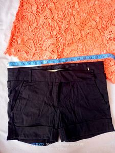 Peach Lace Top &amp; Shorts Set