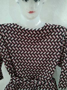 OFFER SALE 🎉🎊Elegant Geometric Print Wrap Dress