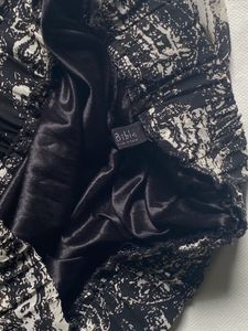 Boho Black &amp; White Paisley Print Skirt