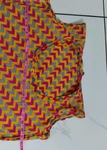 Stylish Yellow &amp; Red Kurta Set