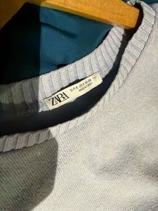 ZARA Lavender Cropped Knit Top