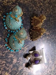 Boho Chic Dangle Earrings Set 3 pairs