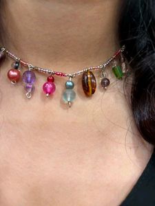 Colorful Beaded Choker Necklace