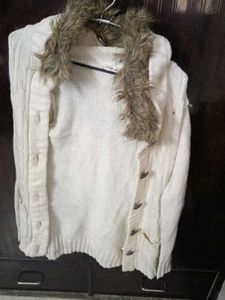 Cozy White Knit Cardigan