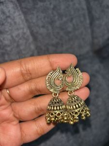 Exquisite Peacock Design Jhumka Earrings