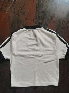 Striped bow  crop top