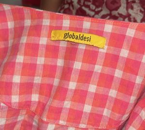 Pink Gingham Crop Top