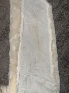 faux fur stole or wrap Elegant Cream Floral Scarf