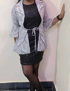 Sparkly Black Sequin Dress