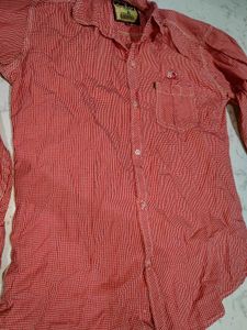 Men's Stylish Red Gingham Shirt