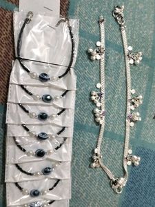 Rakhi gift combo of nazar and gota chandi Payal