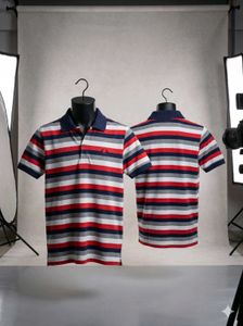 Classic Striped Polo Shirt