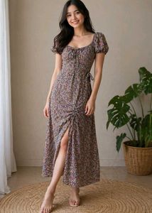 Floral Print Maxi Dress