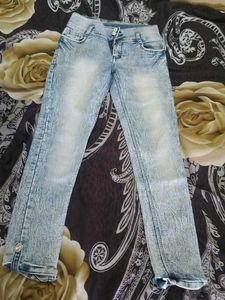 Stylish Acid Wash Denim Jeans