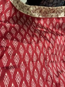 Elegant Red Printed Saree