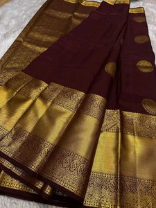 Maroon Kanjeevaram Silk Saree