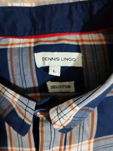 Men's Blue Plaid Long Sleeve Shirt