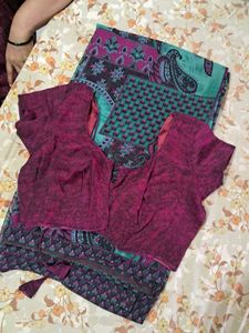 Beautiful Saree with Matching Blouse