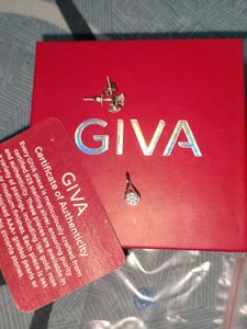 GIVA Sterling Silver CZ Stud Earrings