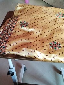 Designer Embroidery Satin Silk Saree