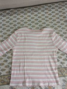 Pink & White Striped Top