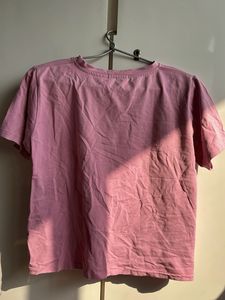 Twisted Front Pink T-Shirt