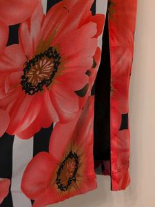 BOHO -FLORAL -STRIPED -SKIRT WITH SLITS