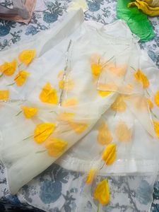 Elegant Yellow Floral Lehenga Choli