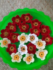 Handmade Crochet Flower Appliques