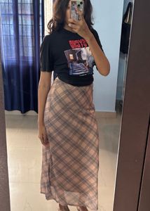 savana Plaid Skirt