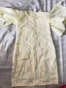 Sparkly Sequin Dress with Flowy Sleeves